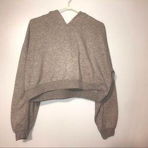 grey cropped hoodie!
